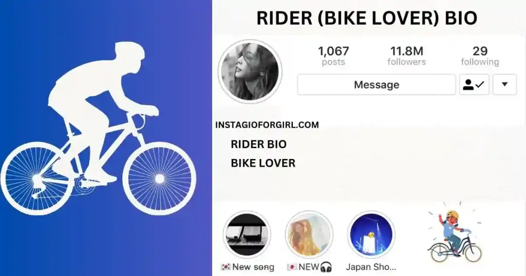 rider and bike lover instagram bio